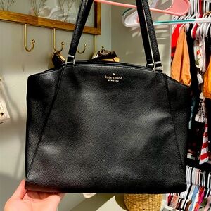 Kate spade large black tote bag purse